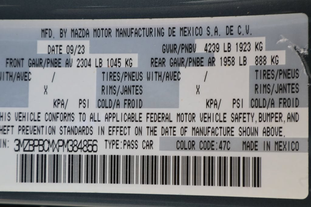 2023 Mazda Mazda3 Sedan 2.5 S Carbon Edition
