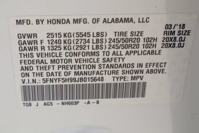 2018 Honda Pilot Touring
