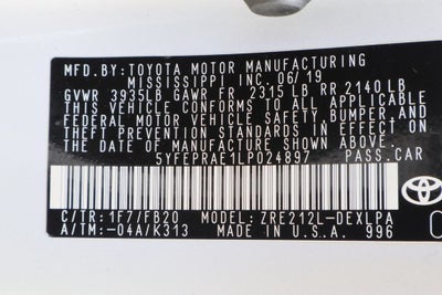 2020 Toyota Corolla LE