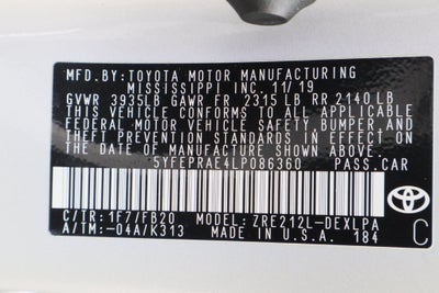 2020 Toyota Corolla LE