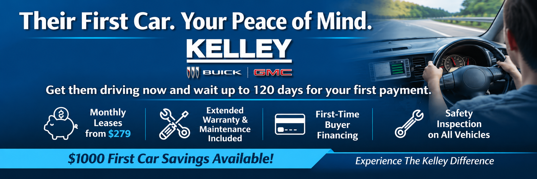 Their First Car. Your Peace of Mind at Kelley Buick GMC in BARTOW 