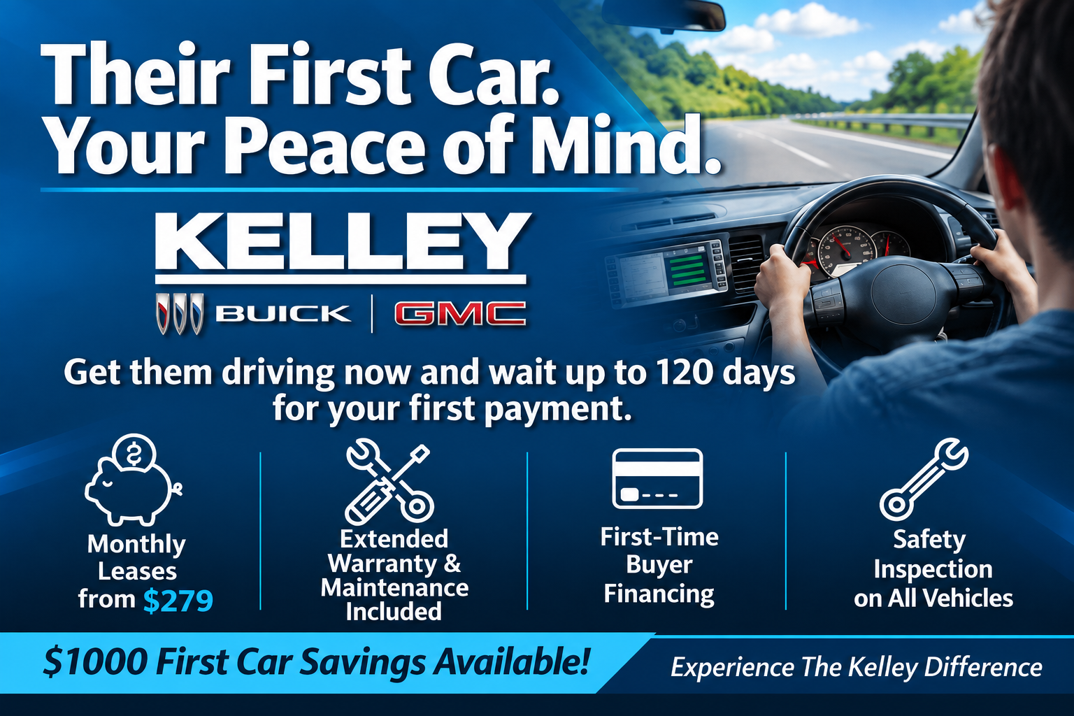 Their First Car. Your Peace of Mind at Kelley Buick GMC in BARTOW 